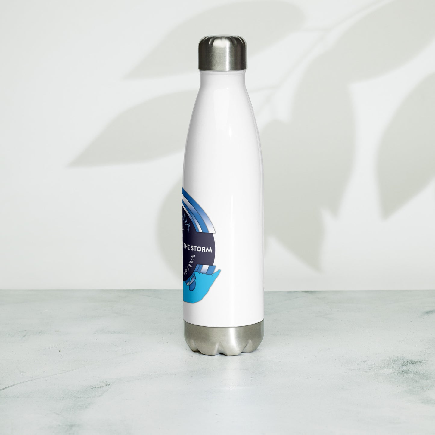 Sanibel Captiva Stronger Than The Storm Water Bottle - Blue Design