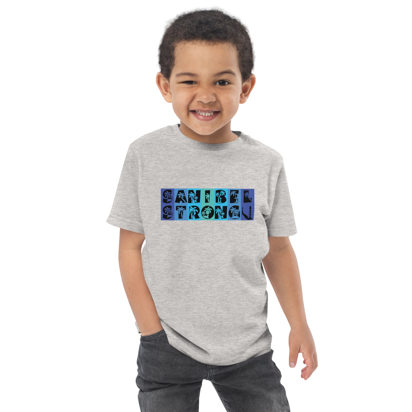 Sanibel Strong Toddler Shirt - Blue Design