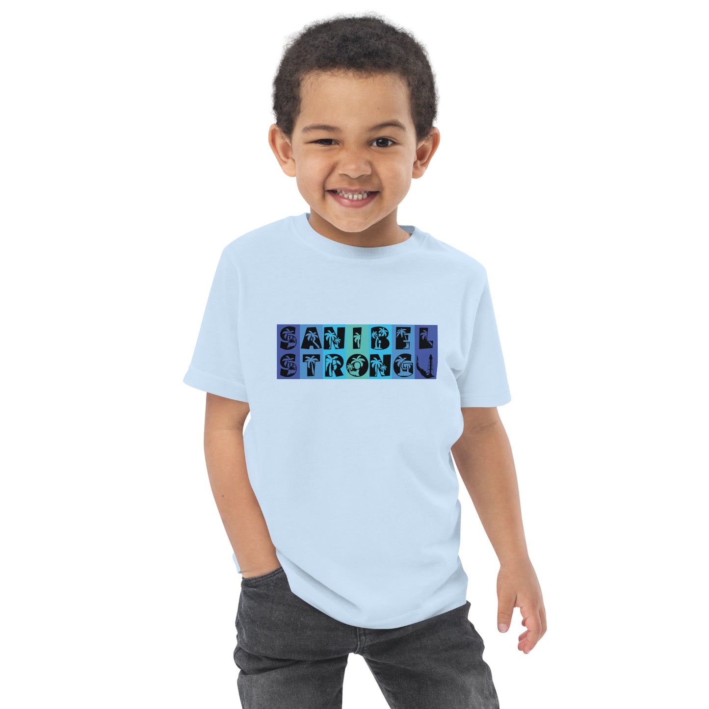 Sanibel Strong Toddler Shirt - Blue Design