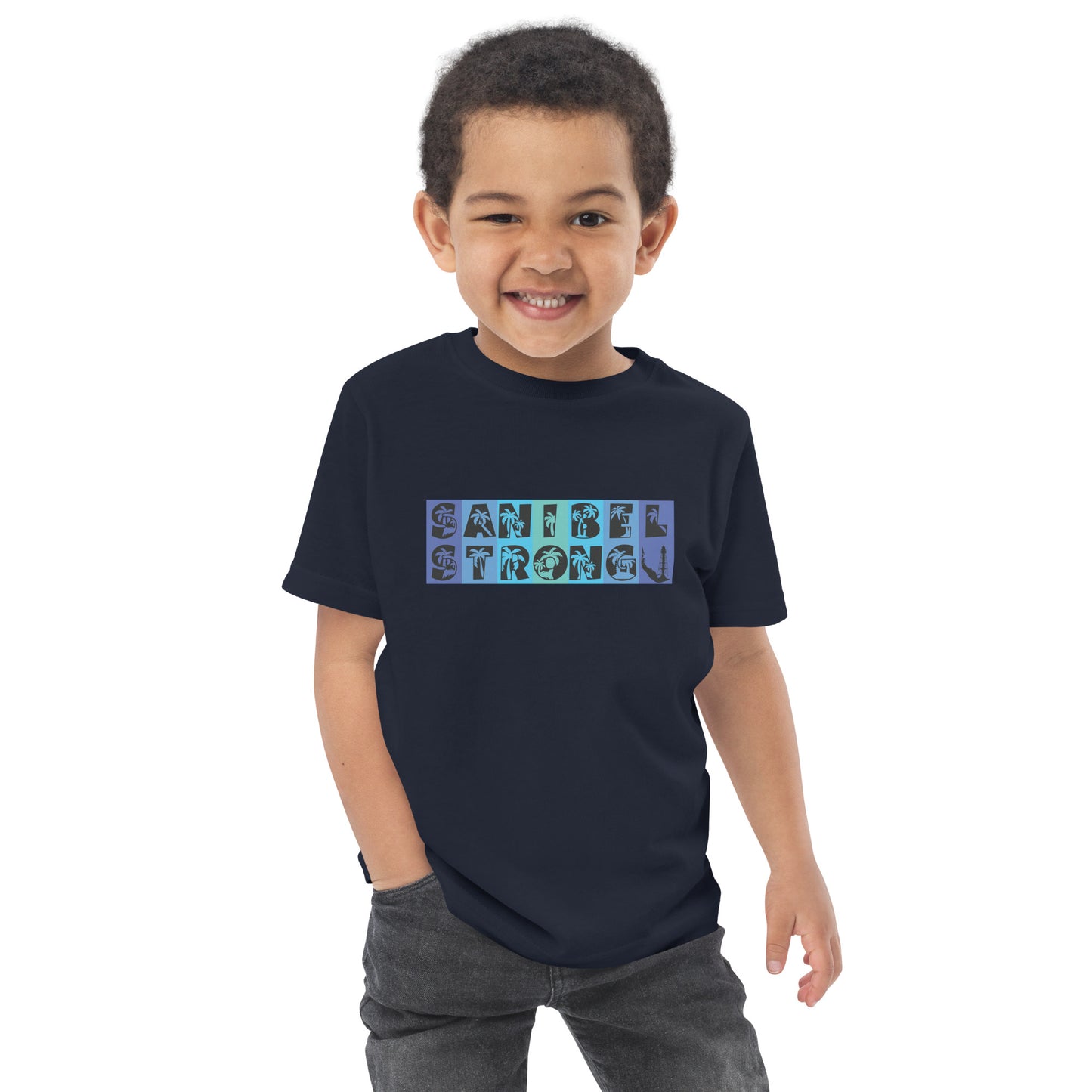 Sanibel Strong Toddler Shirt - Blue Design