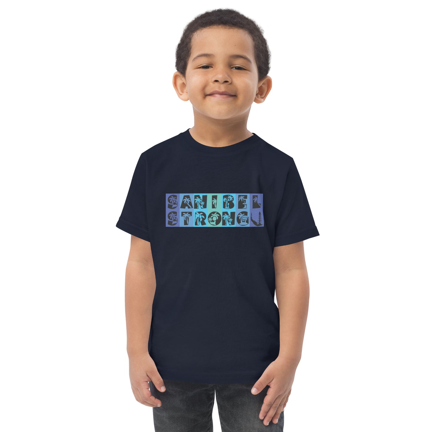 Sanibel Strong Toddler Shirt - Blue Design