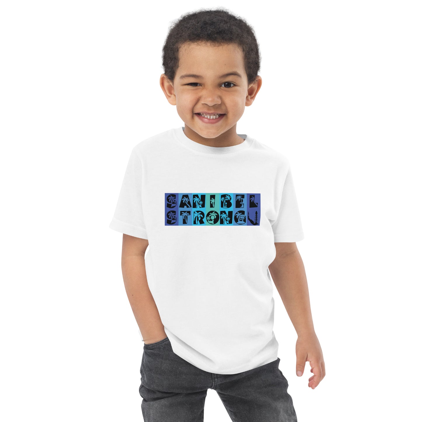 Sanibel Strong Toddler Shirt - Blue Design