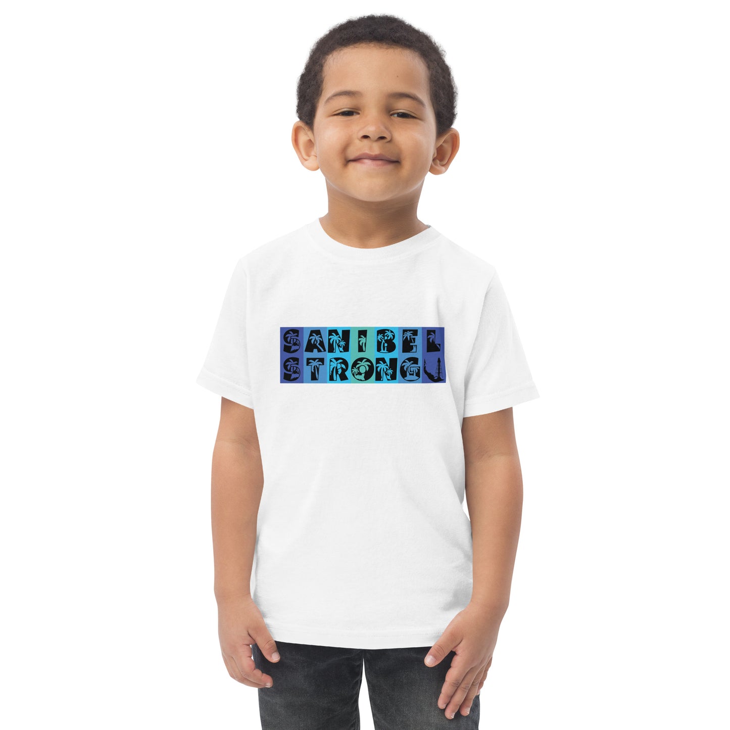 Sanibel Strong Toddler Shirt - Blue Design