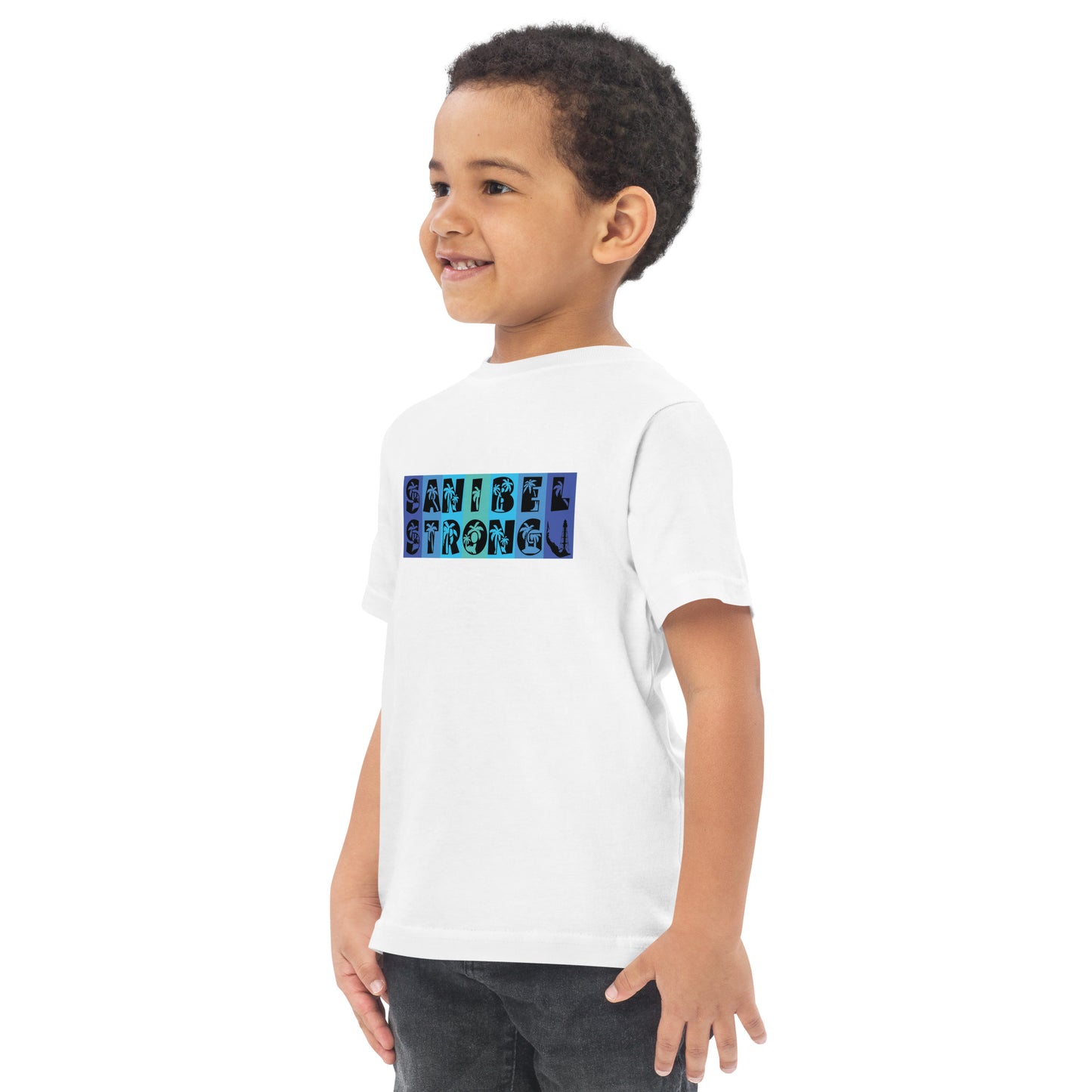 Sanibel Strong Toddler Shirt - Blue Design