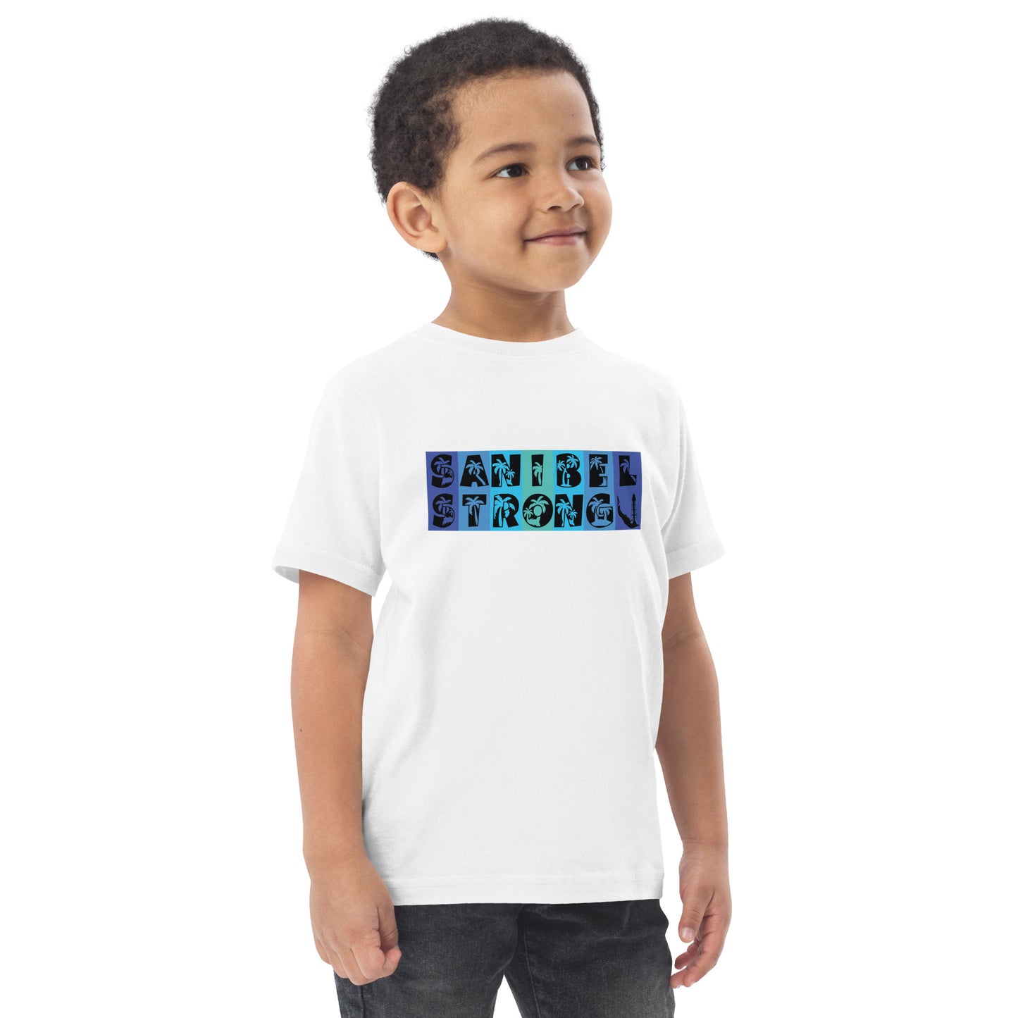 Sanibel Strong Toddler Shirt - Blue Design
