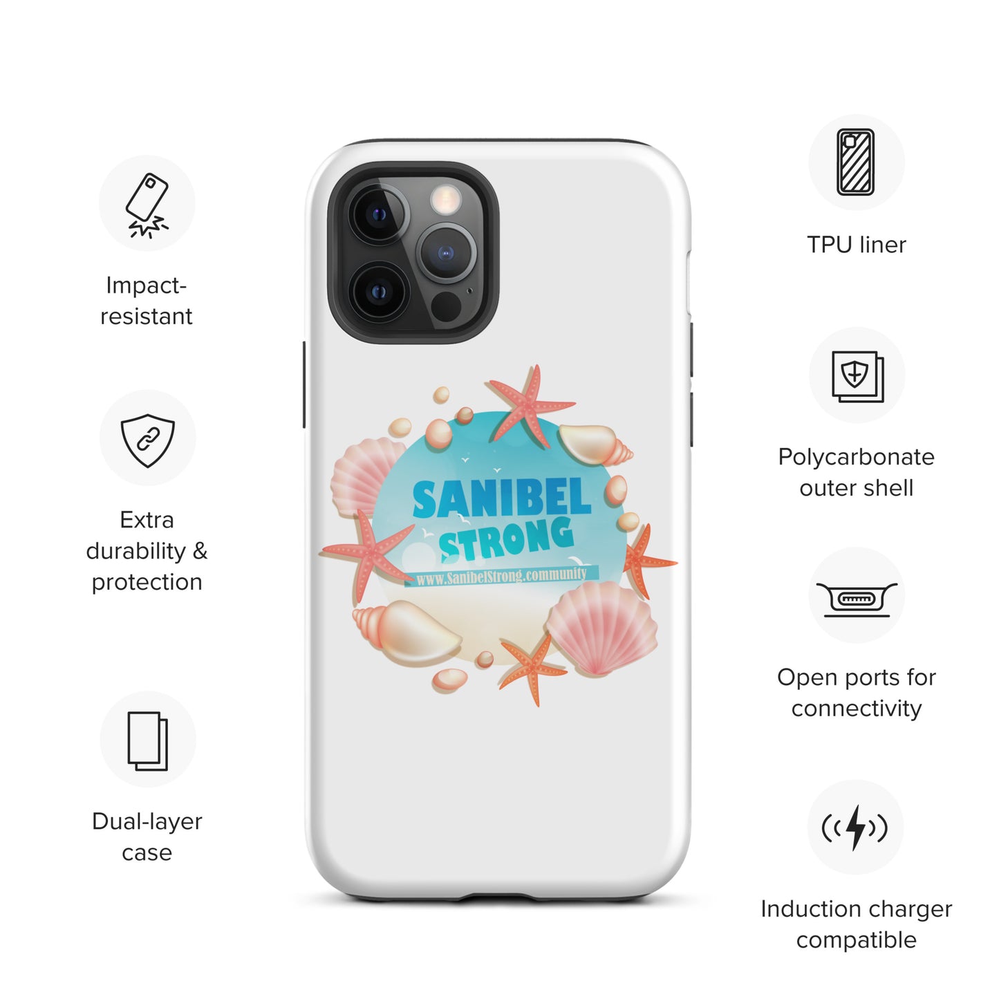 Sanibel Strong Starfish & Shells - iPhone case