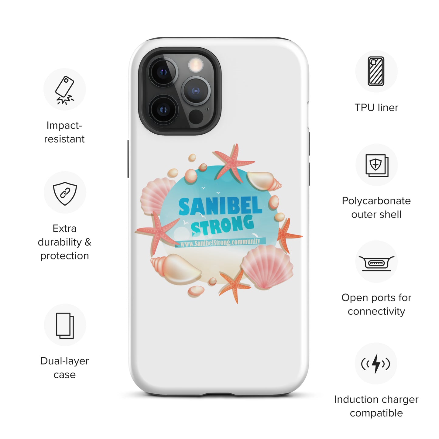 Sanibel Strong Starfish & Shells - iPhone case