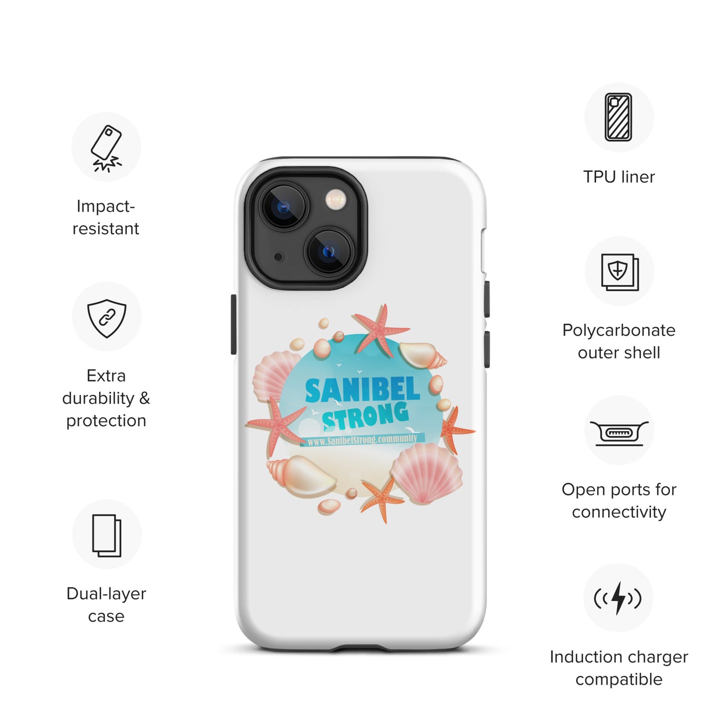 Sanibel Strong Starfish & Shells - iPhone case