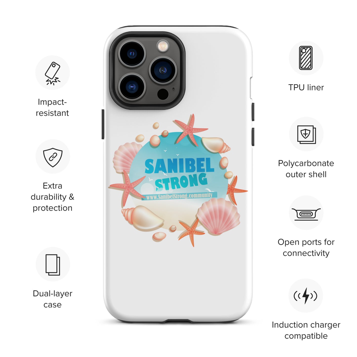 Sanibel Strong Starfish & Shells - iPhone case