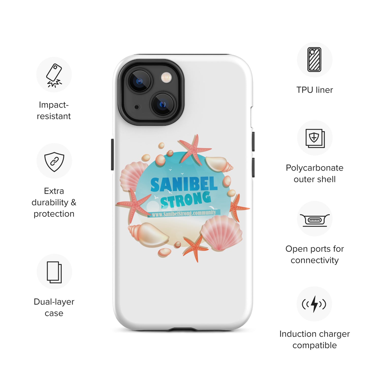 Sanibel Strong Starfish & Shells - iPhone case