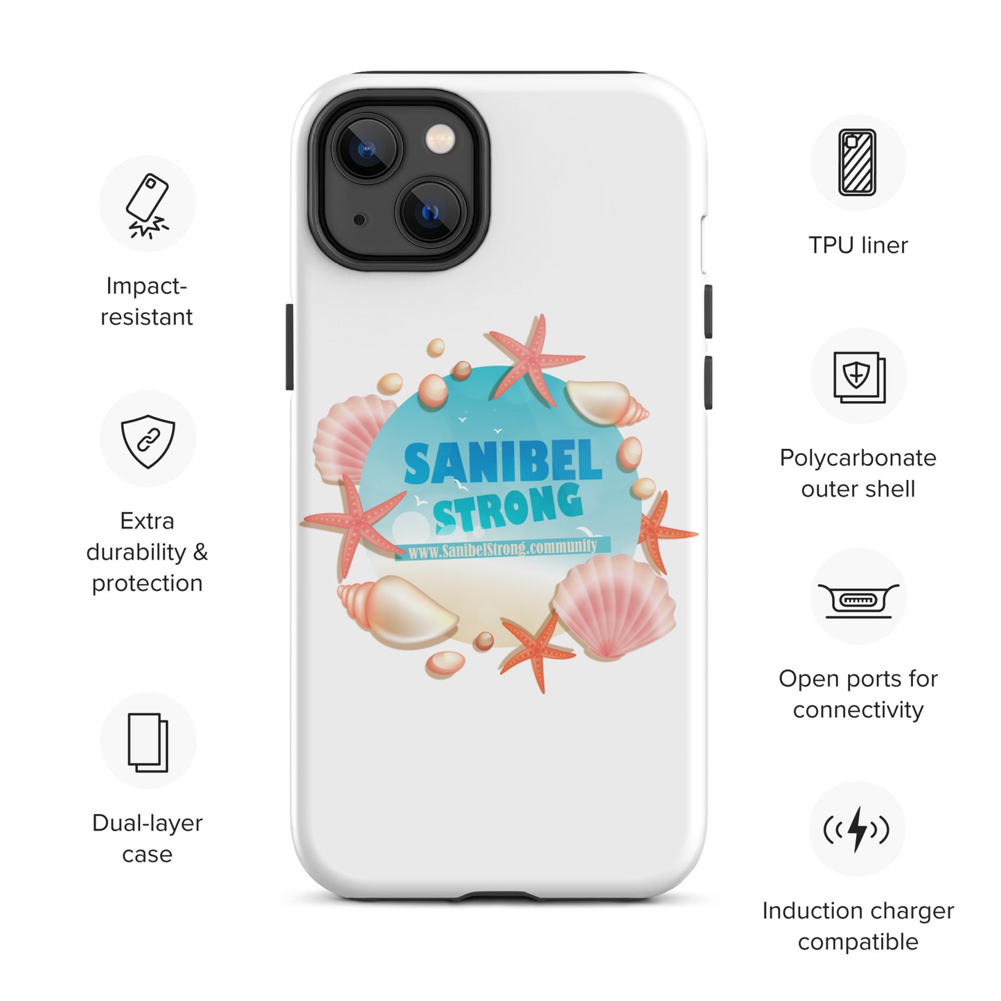 Sanibel Strong Starfish & Shells - iPhone case
