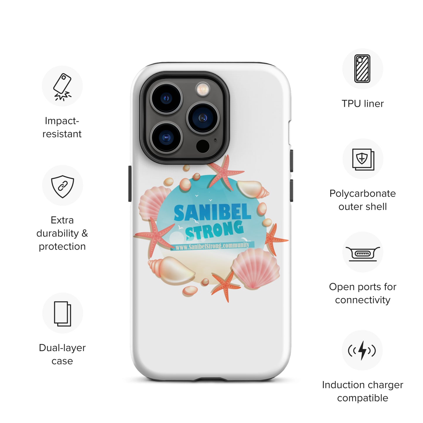 Sanibel Strong Starfish & Shells - iPhone case
