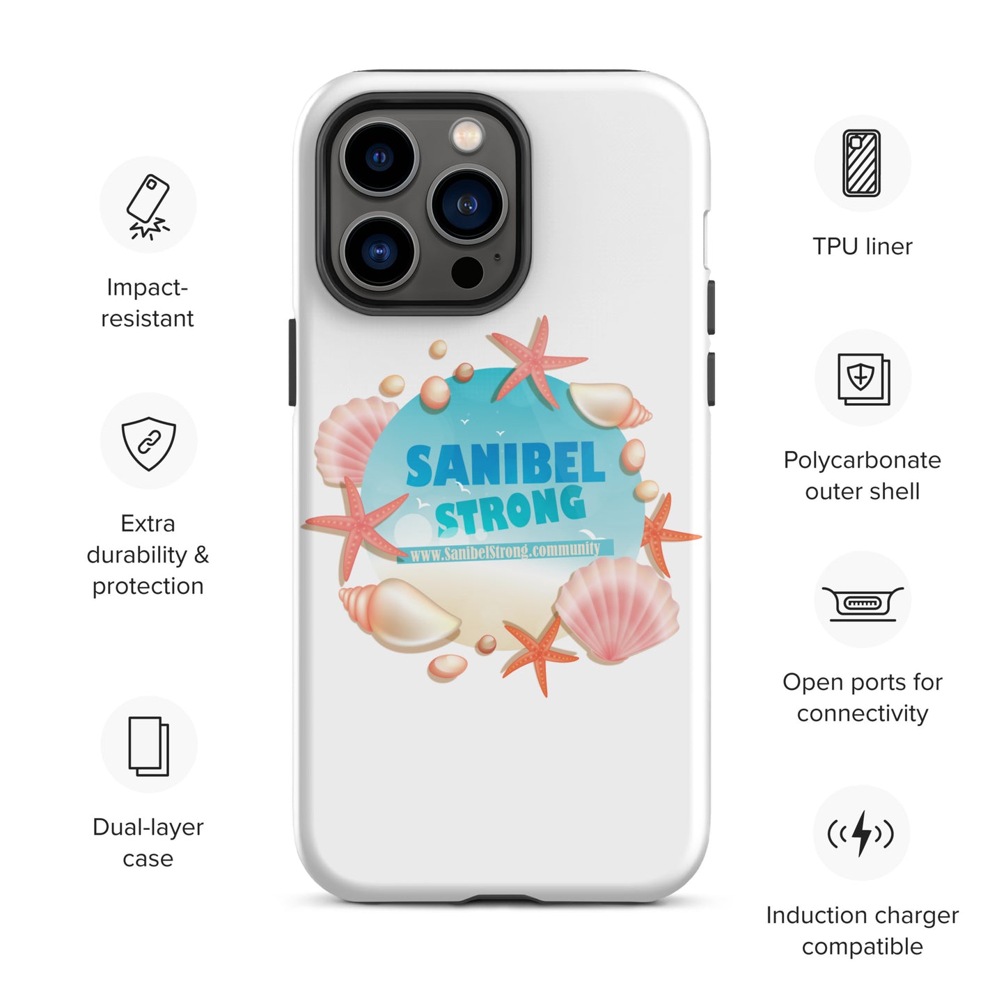 Sanibel Strong Starfish & Shells - iPhone case