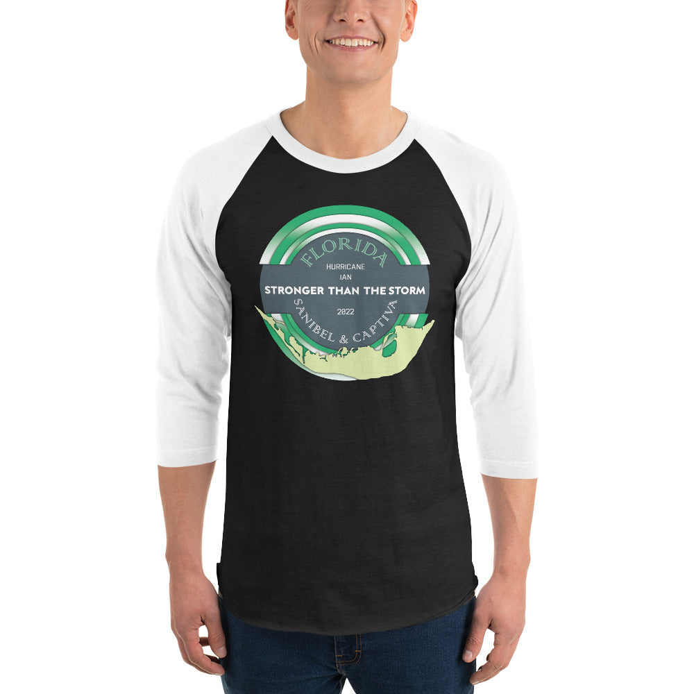 Sanibel Captiva Stronger Than The Storm 3/4 sleeve Shirt - True Green Design