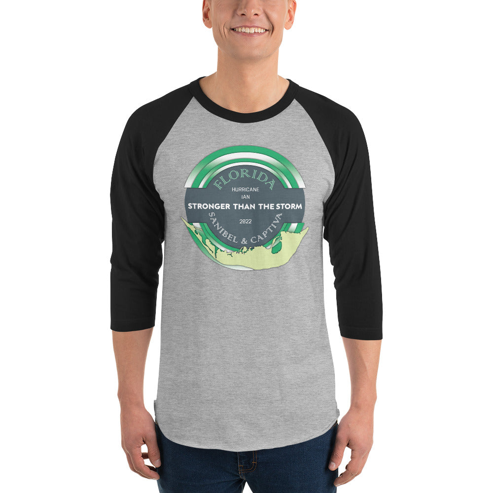 Sanibel Captiva Stronger Than The Storm 3/4 sleeve Shirt - True Green Design