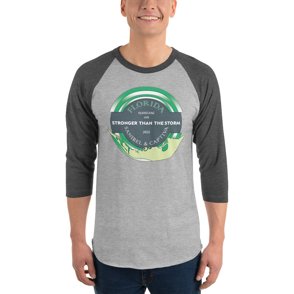 Sanibel Captiva Stronger Than The Storm 3/4 sleeve Shirt - True Green Design