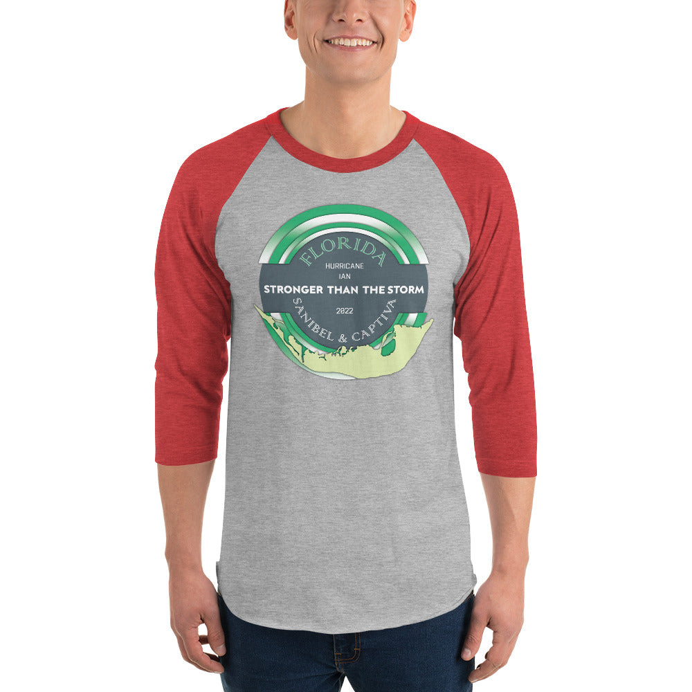 Sanibel Captiva Stronger Than The Storm 3/4 sleeve Shirt - True Green Design