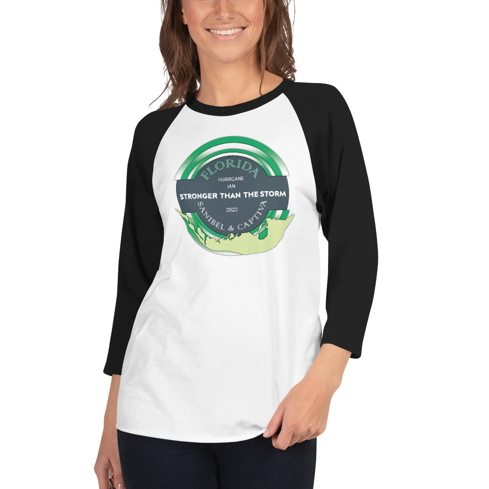 Sanibel Captiva Stronger Than The Storm 3/4 sleeve Shirt - True Green Design