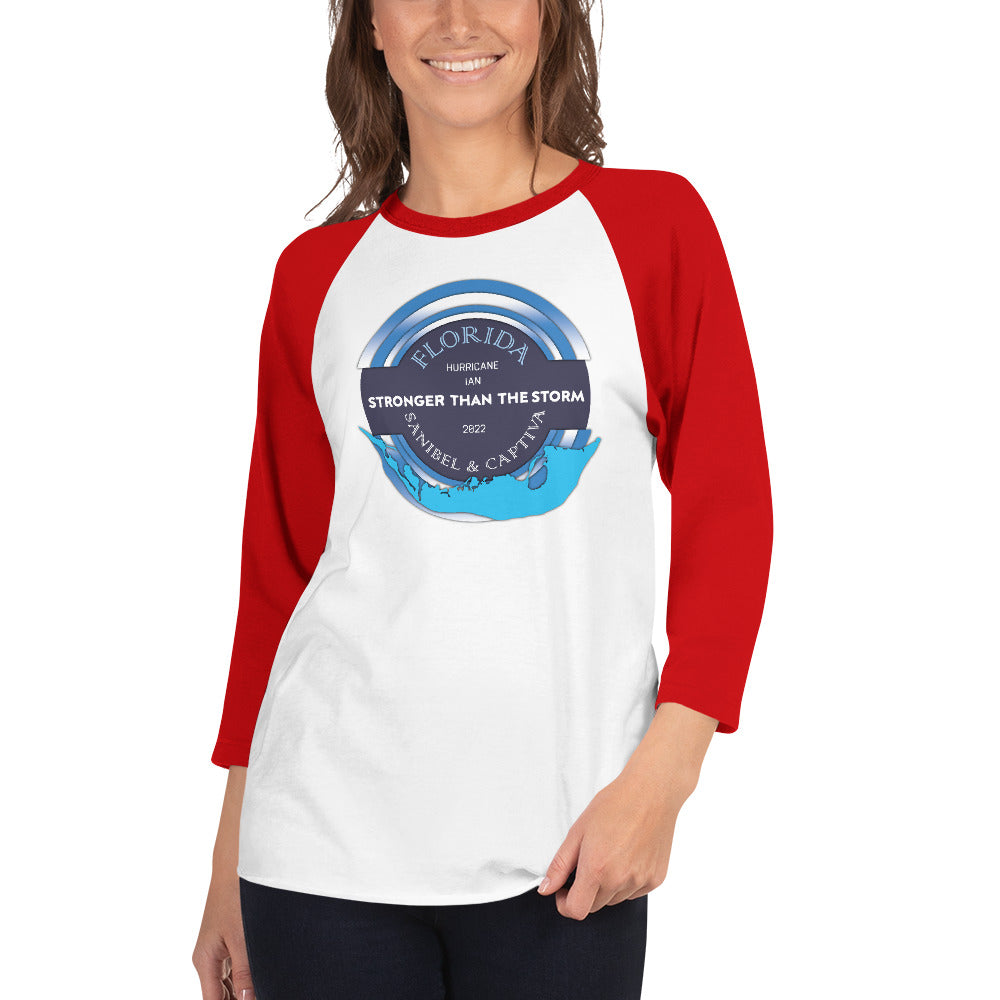 Sanibel Captiva Stronger Than The Storm 3/4 Sleeve Shirt - Blue Design