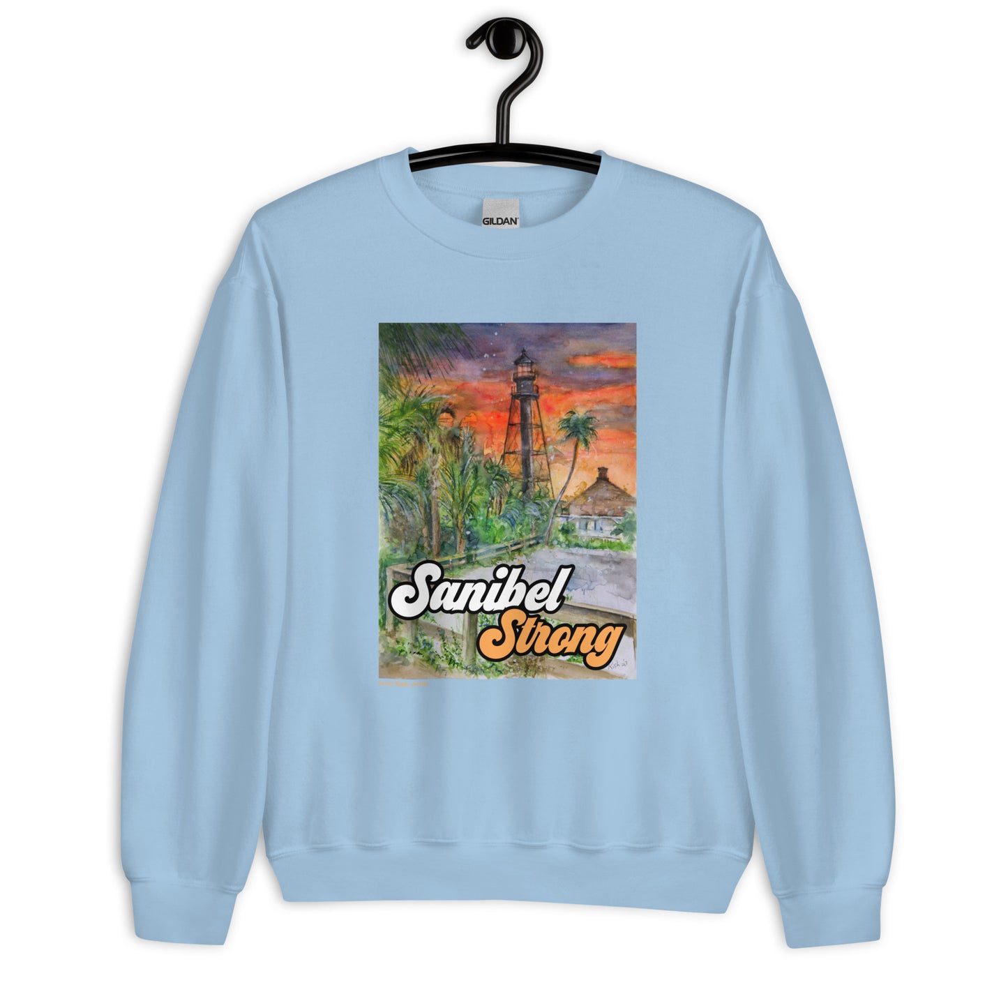 Sanibel Strong Scott Kish Watercolor Unisex Sweatshirt