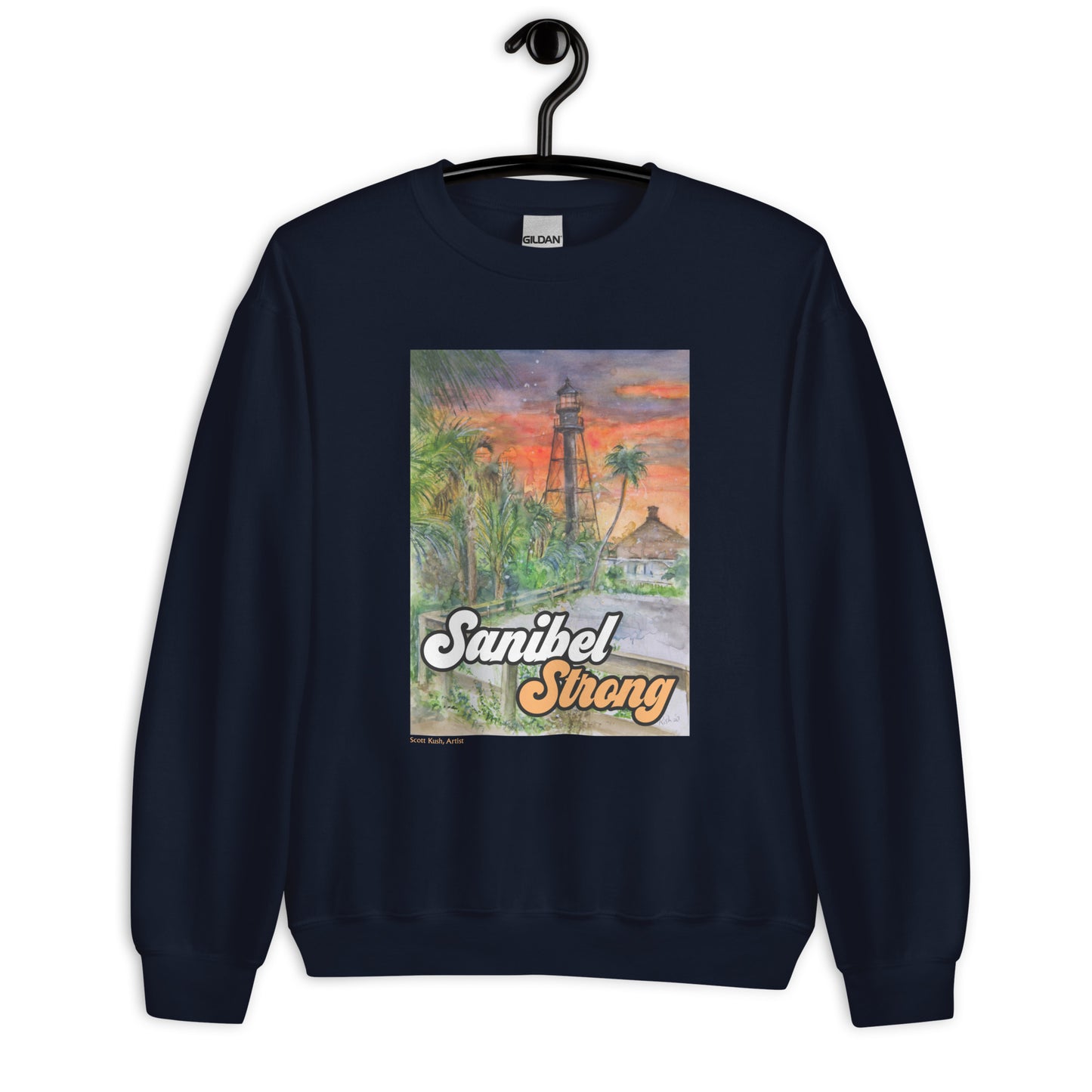 Sanibel Strong Scott Kish Watercolor Unisex Sweatshirt