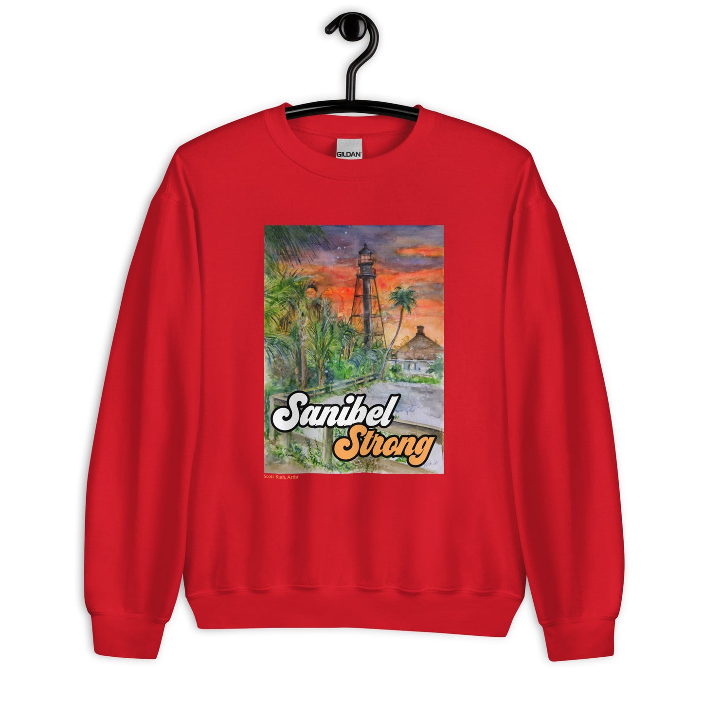 Sanibel Strong Scott Kish Watercolor Unisex Sweatshirt