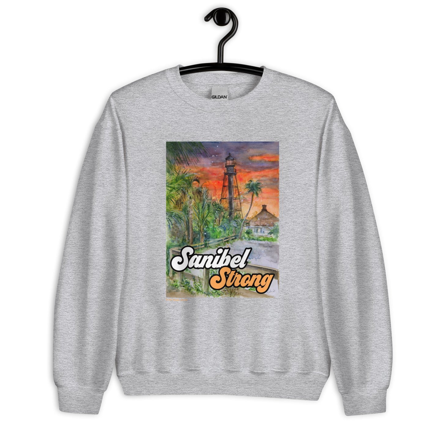 Sanibel Strong Scott Kish Watercolor Unisex Sweatshirt