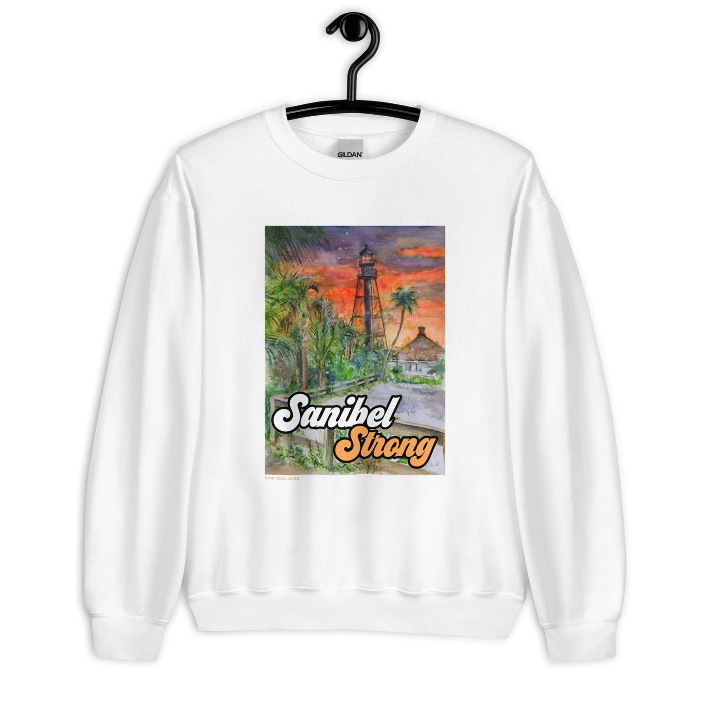 Sanibel Strong Scott Kish Watercolor Unisex Sweatshirt