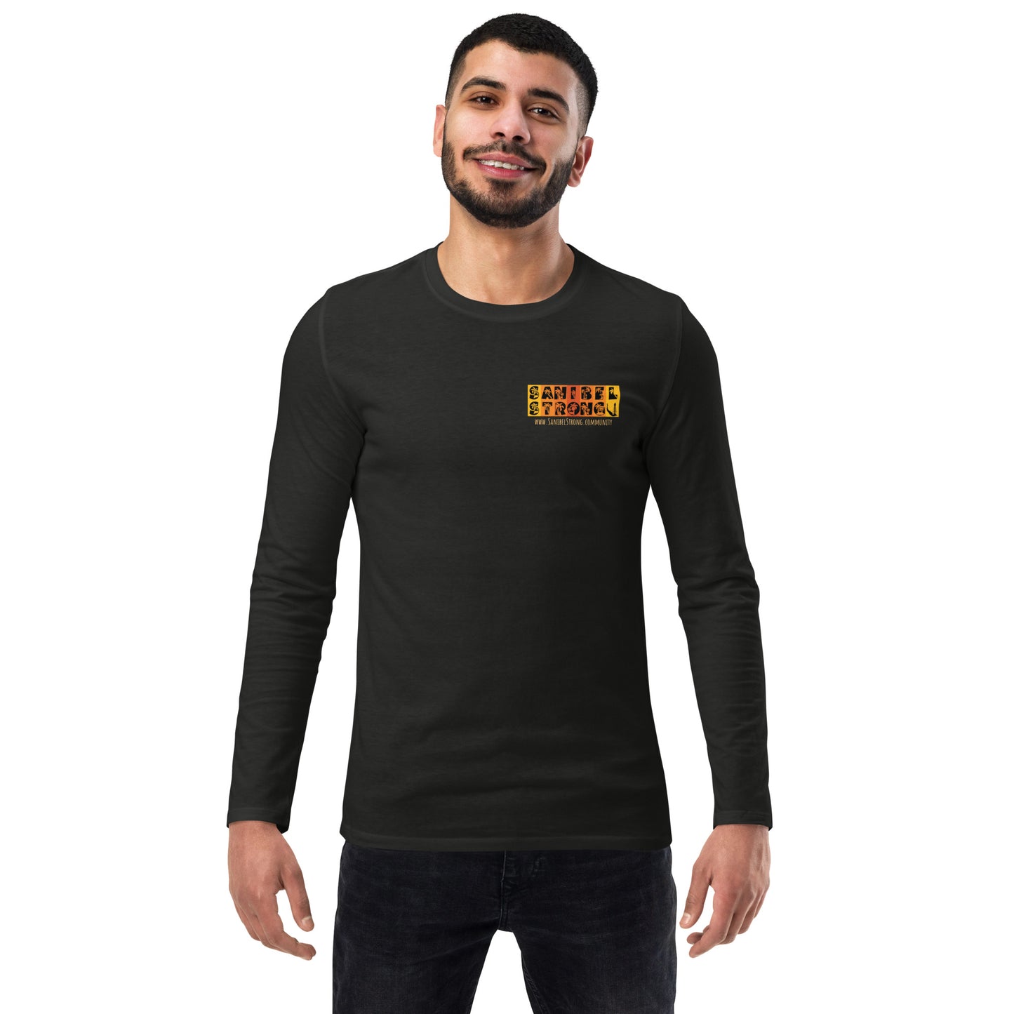 Sanibel Strong Long Sleeve Shirt - Palm Tree Lettering (2 sided design)