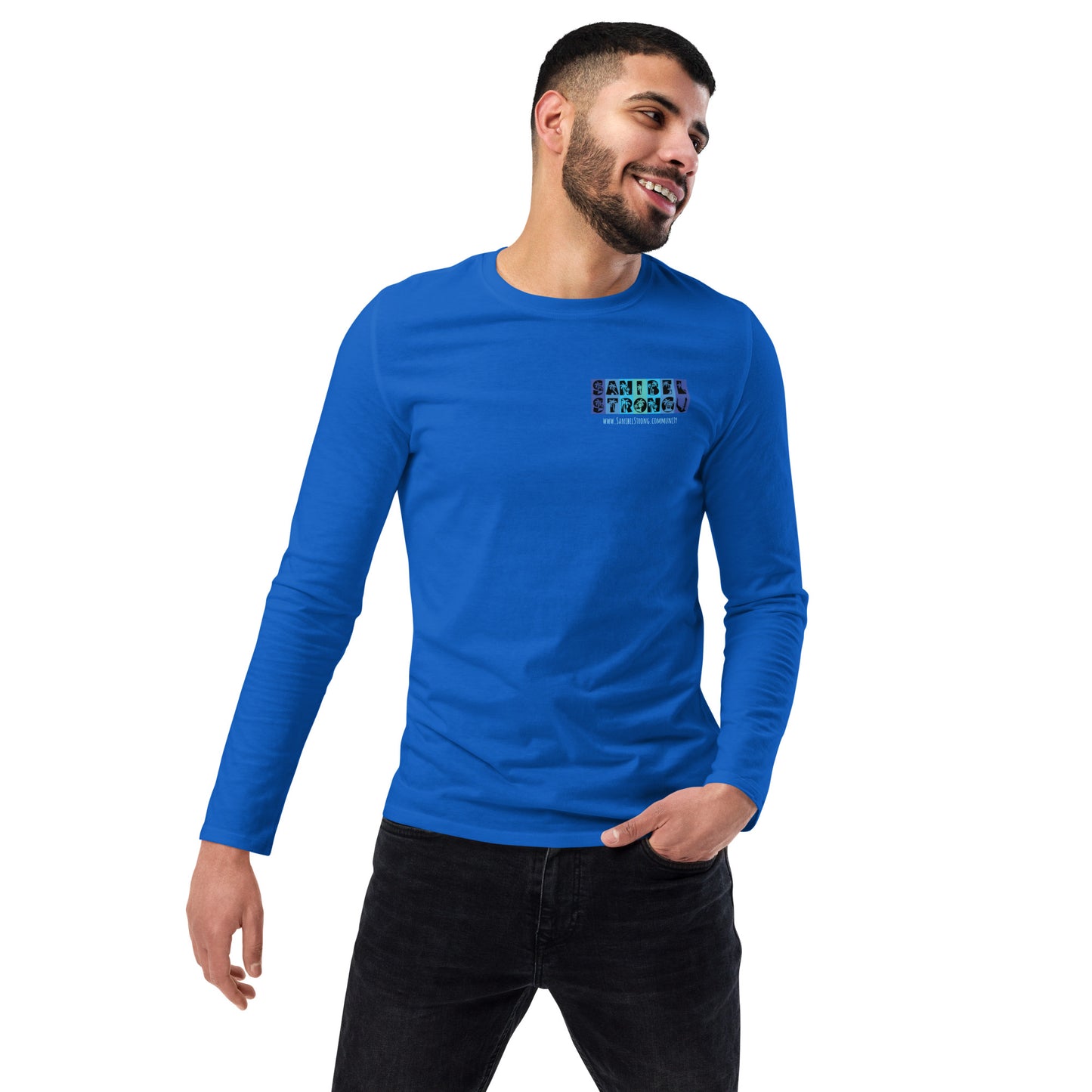 Sanibel Strong Long Sleeve Shirt - Palm Tree Lettering (2 sided design)