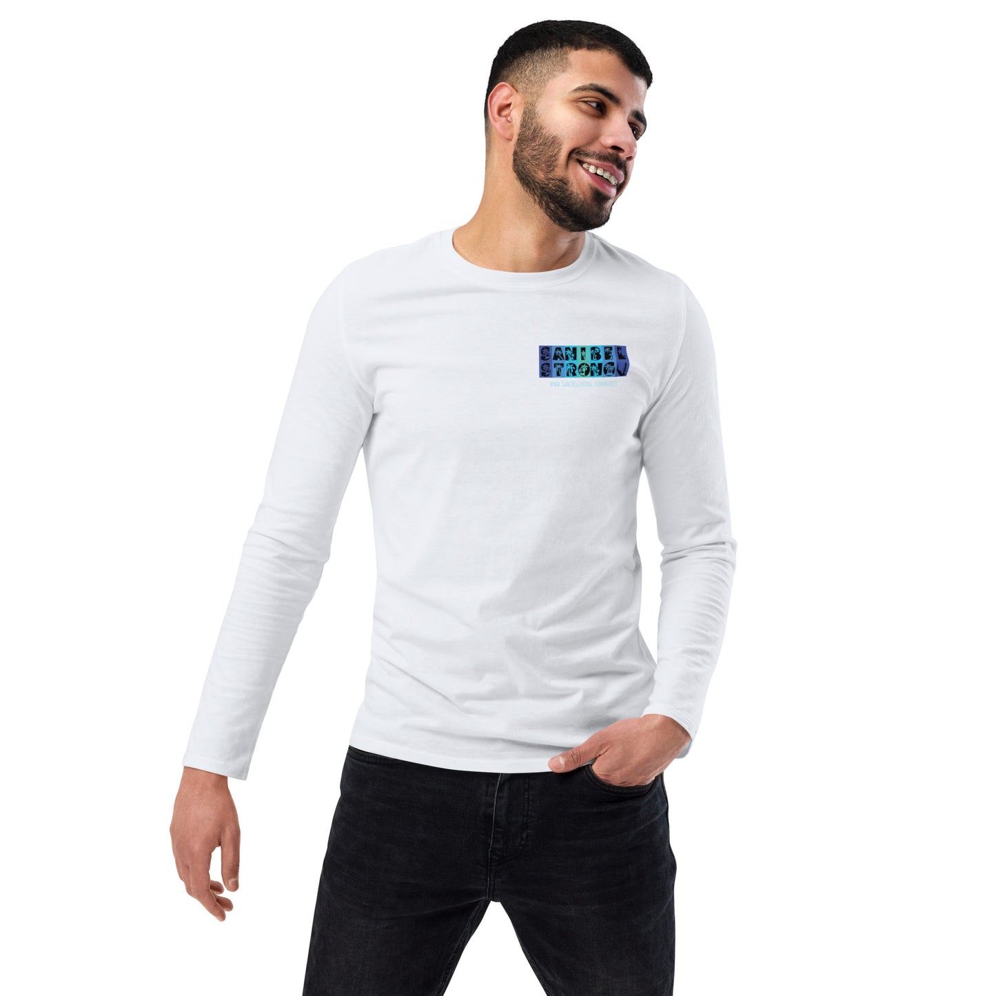 Sanibel Strong Long Sleeve Shirt - Palm Tree Lettering (2 sided design)