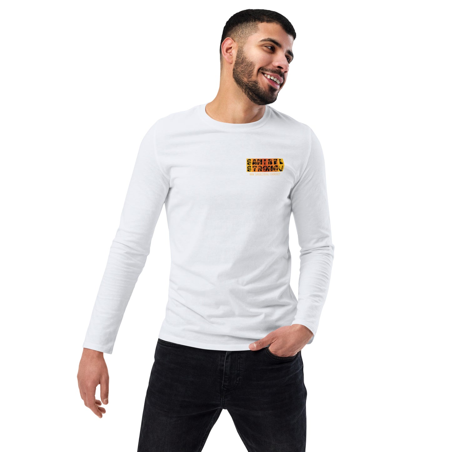 Sanibel Strong Long Sleeve Shirt - Palm Tree Lettering (2 sided design)