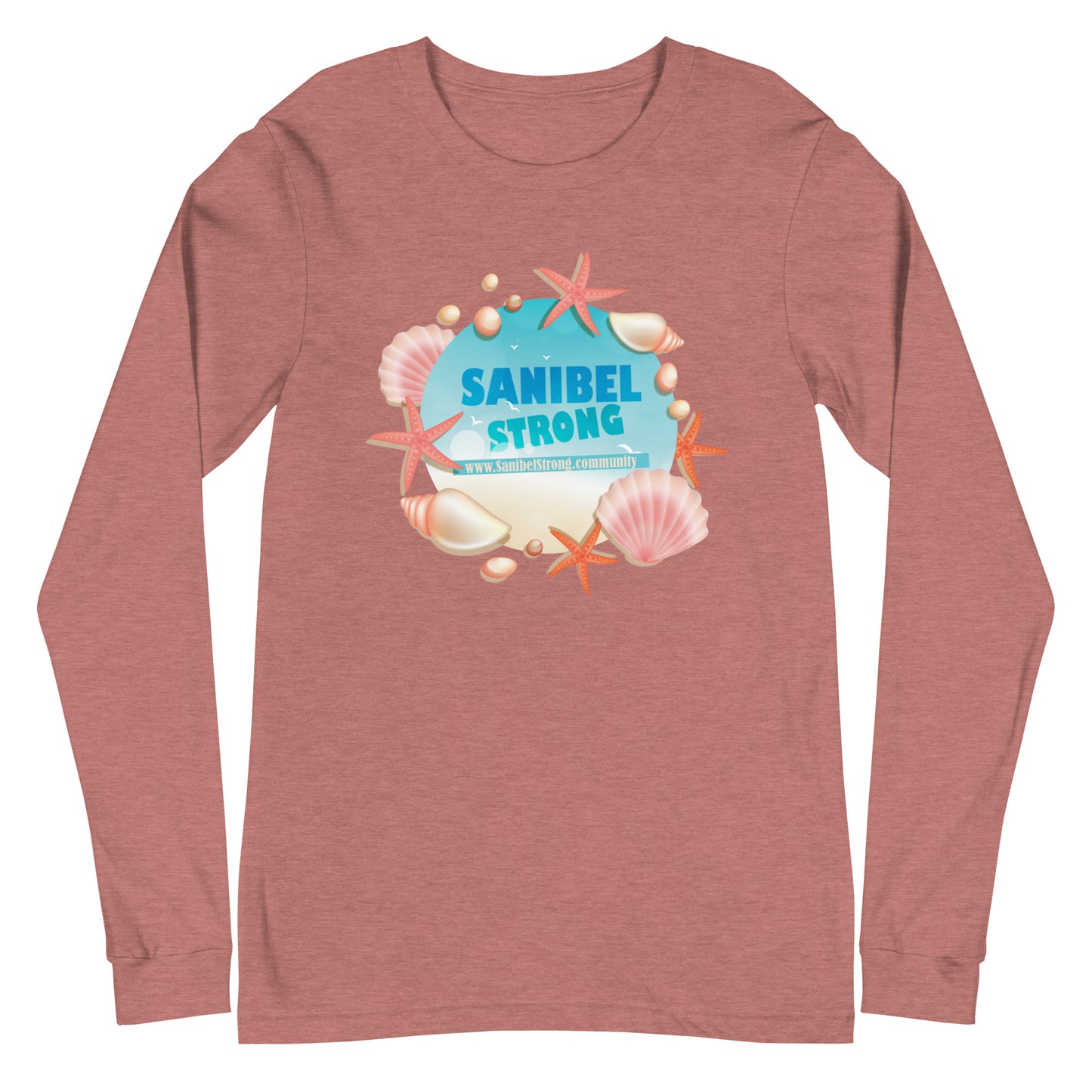 Sanibel Strong Starfish & Seashells - Unisex Long Sleeve Tee