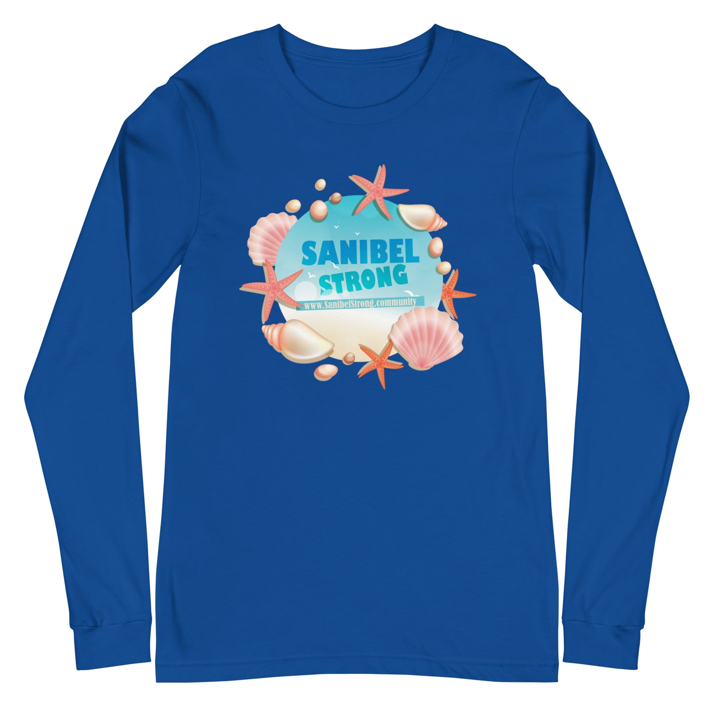 Sanibel Strong Starfish & Seashells - Unisex Long Sleeve Tee