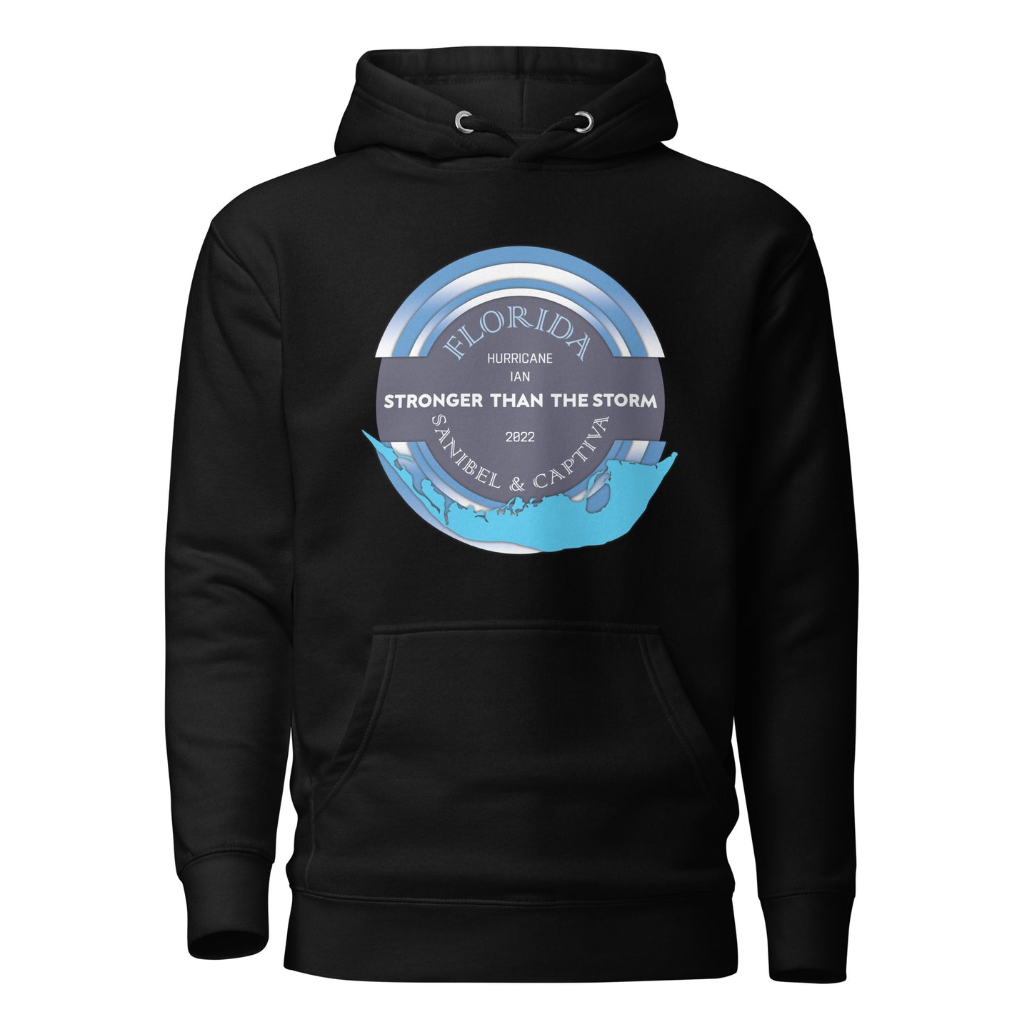 Sanibel Captiva Stronger Than The Storm Unisex Hoodie - Blue Design