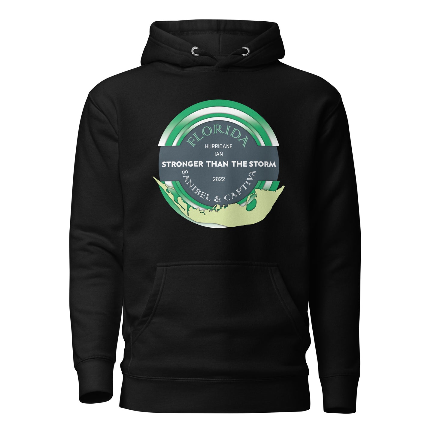 Sanibel Captiva Stronger Than The Storm Unisex Hoodie - True Green Design