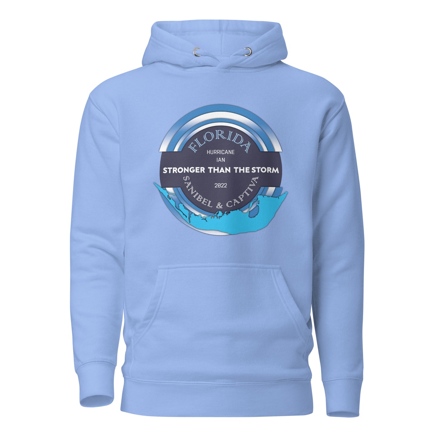 Sanibel Captiva Stronger Than The Storm Unisex Hoodie - Blue Design