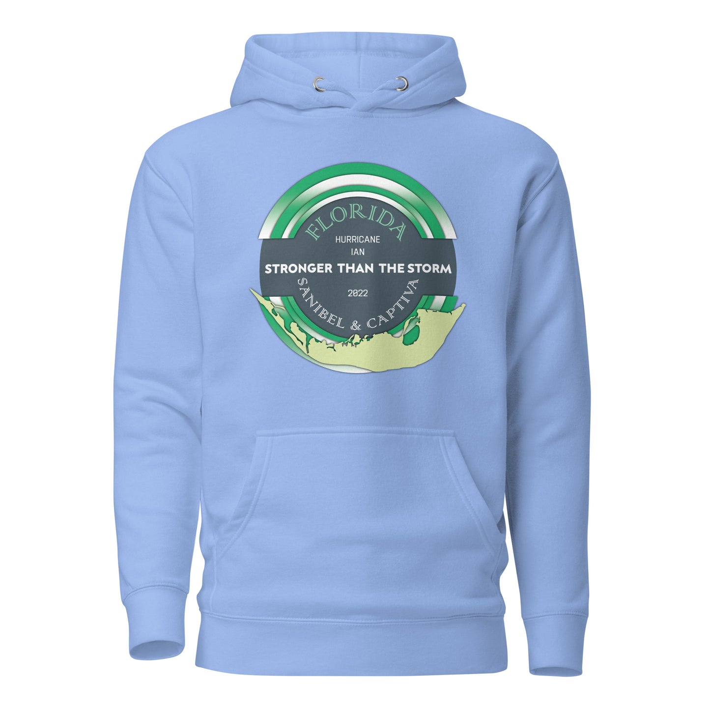 Sanibel Captiva Stronger Than The Storm Unisex Hoodie - True Green Design