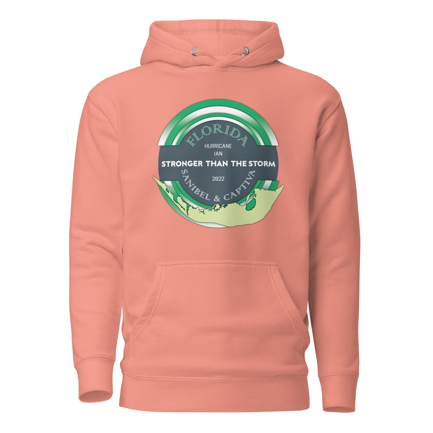 Sanibel Captiva Stronger Than The Storm Unisex Hoodie - True Green Design