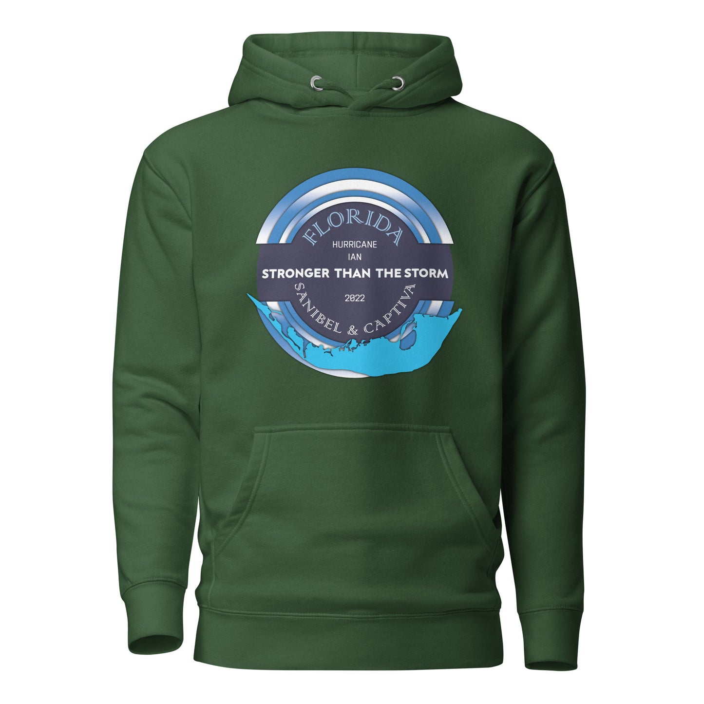 Sanibel Captiva Stronger Than The Storm Unisex Hoodie - Blue Design