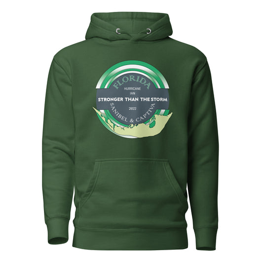 Sanibel Captiva Stronger Than The Storm Unisex Hoodie - True Green Design