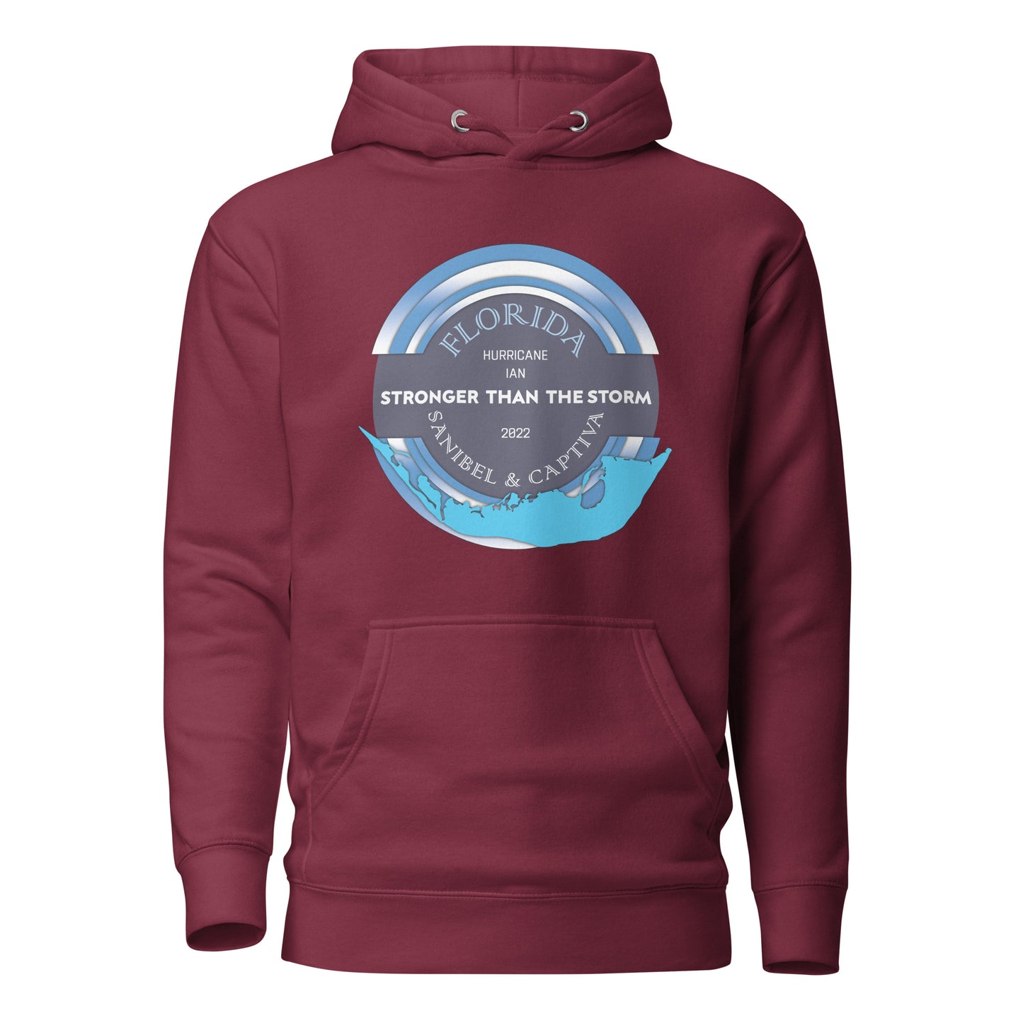 Sanibel Captiva Stronger Than The Storm Unisex Hoodie - Blue Design