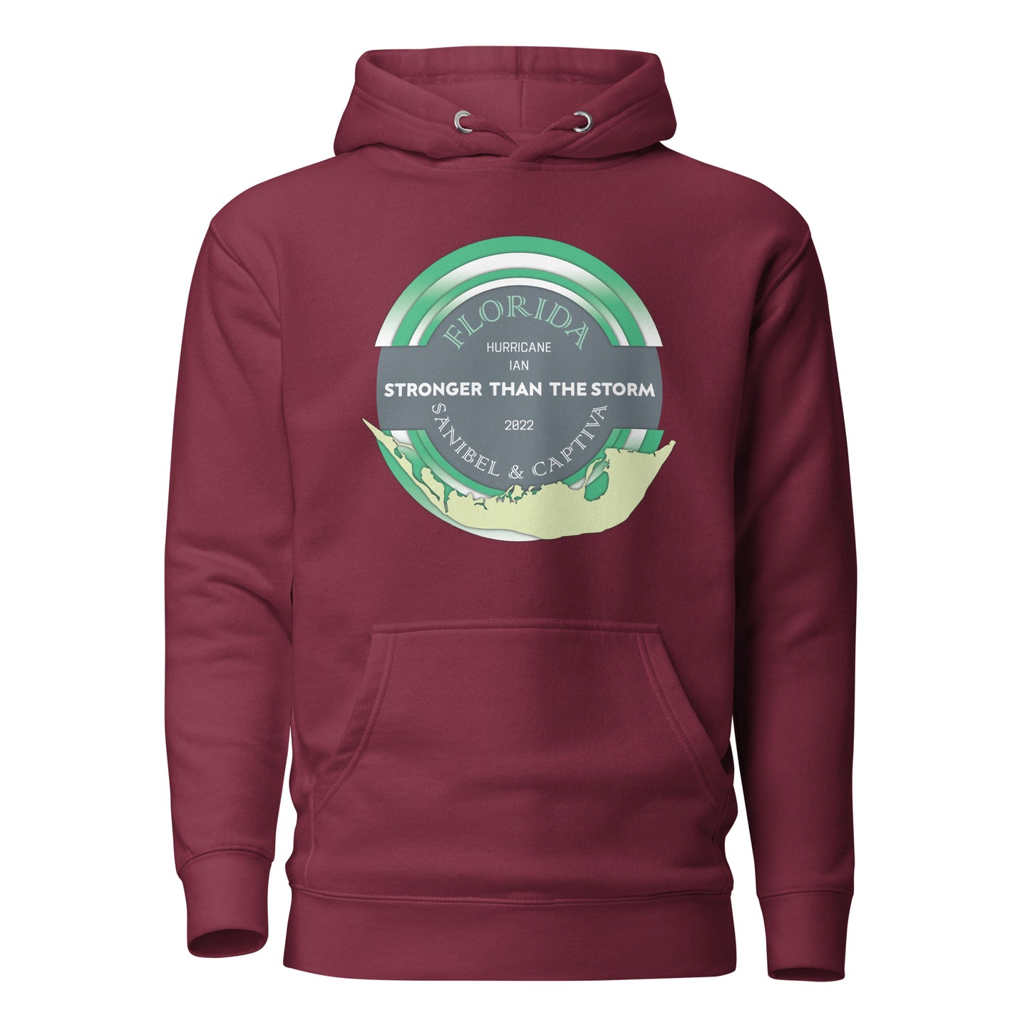 Sanibel Captiva Stronger Than The Storm Unisex Hoodie - True Green Design