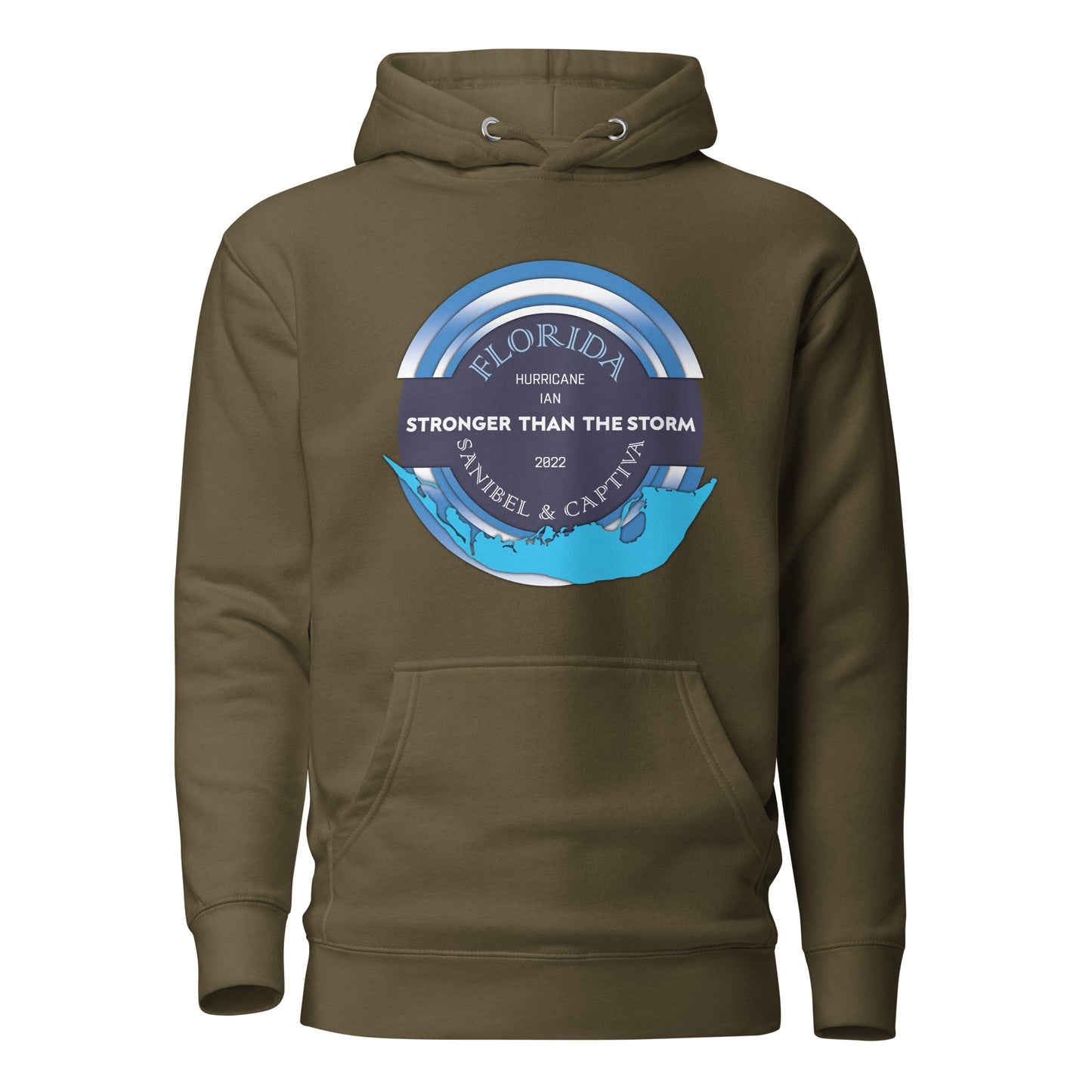 Sanibel Captiva Stronger Than The Storm Unisex Hoodie - Blue Design