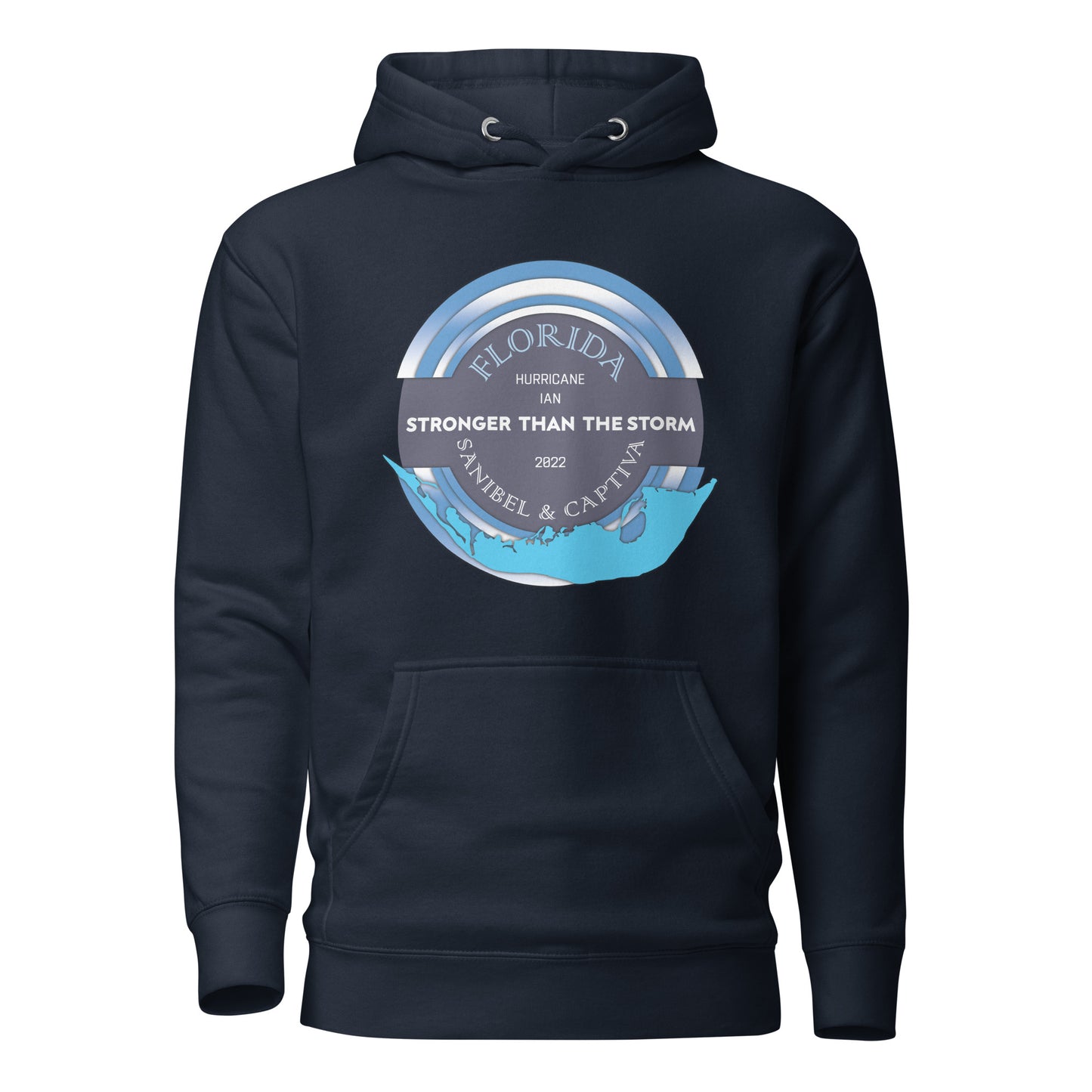 Sanibel Captiva Stronger Than The Storm Unisex Hoodie - Blue Design