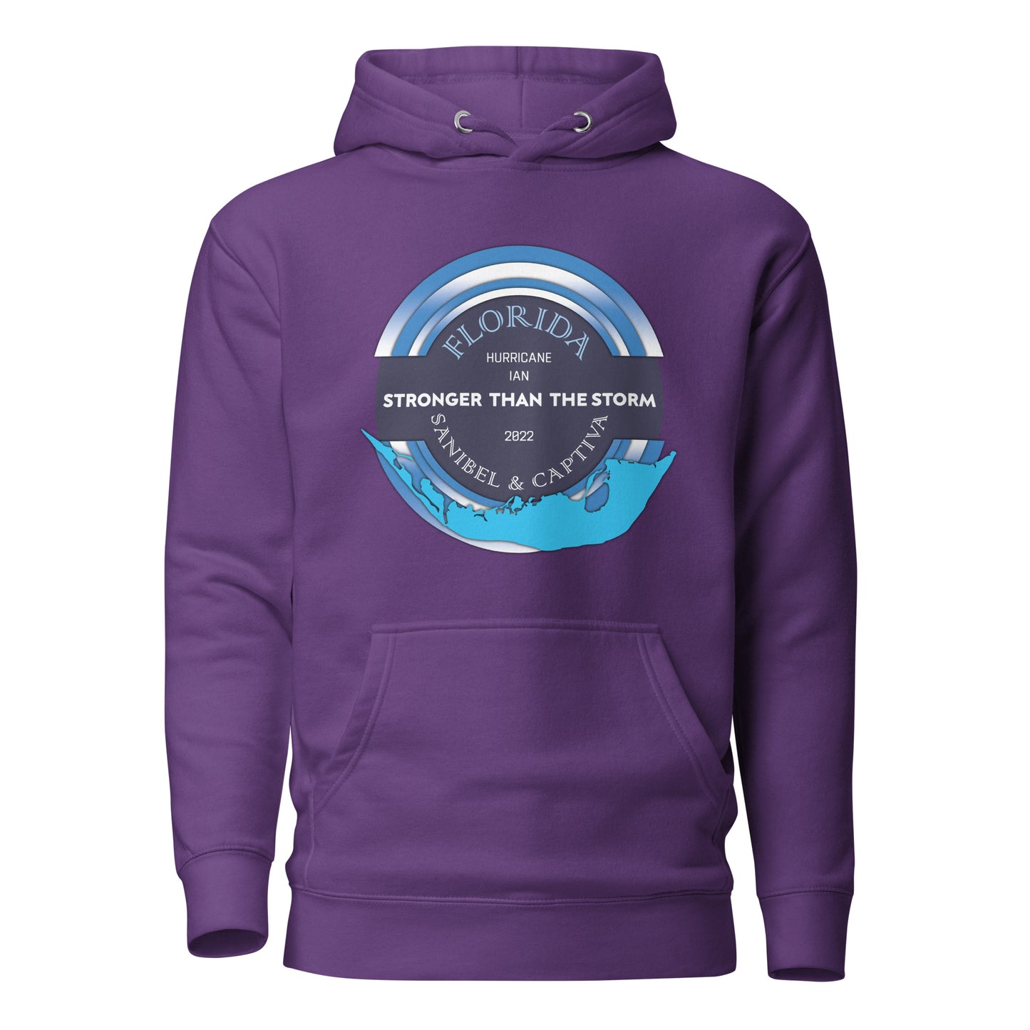 Sanibel Captiva Stronger Than The Storm Unisex Hoodie - Blue Design
