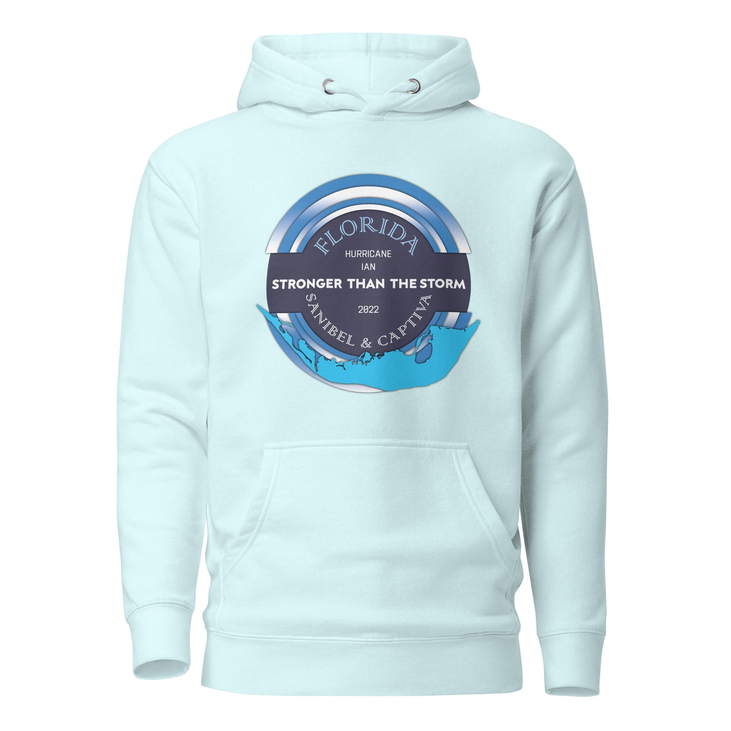 Sanibel Captiva Stronger Than The Storm Unisex Hoodie - Blue Design
