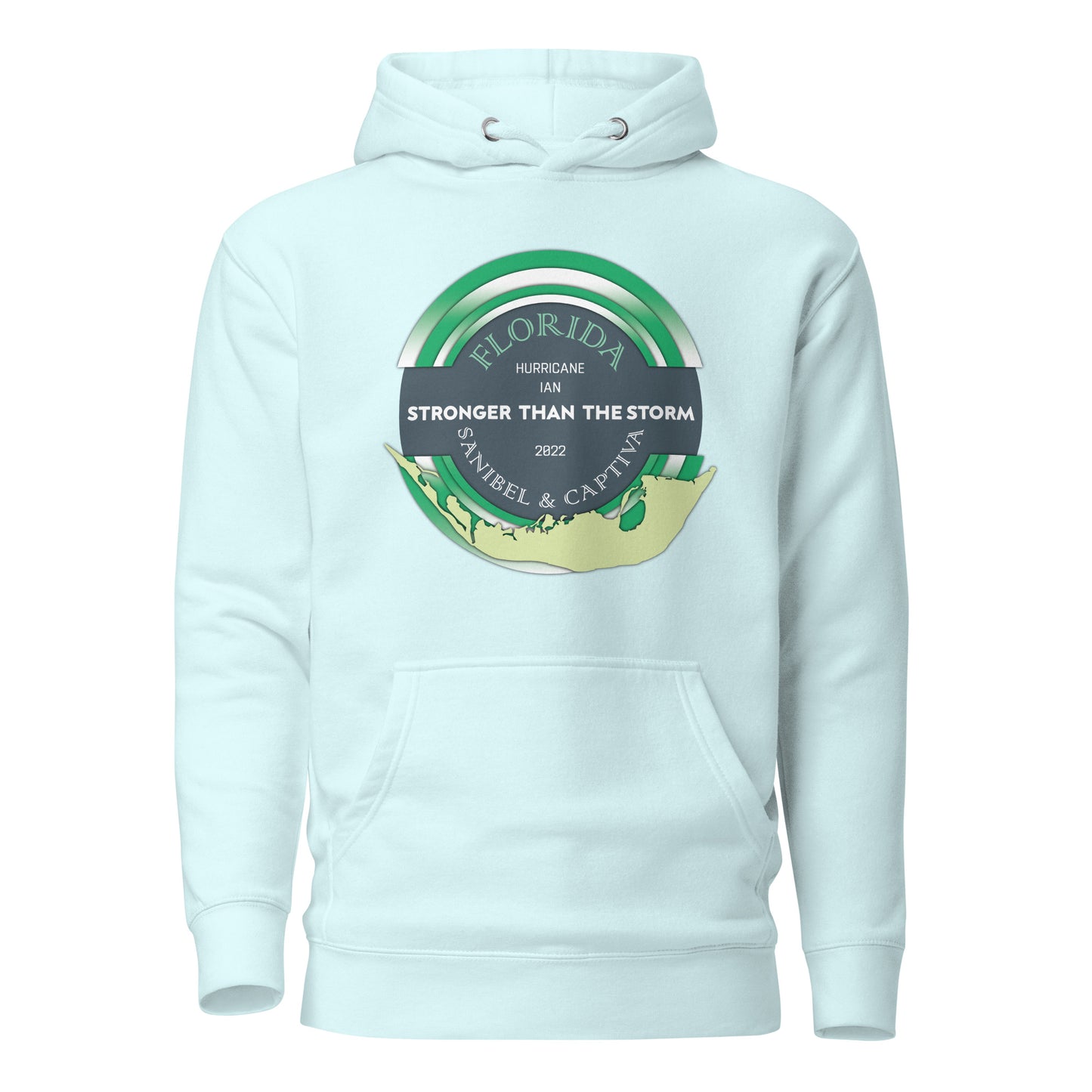 Sanibel Captiva Stronger Than The Storm Unisex Hoodie - True Green Design