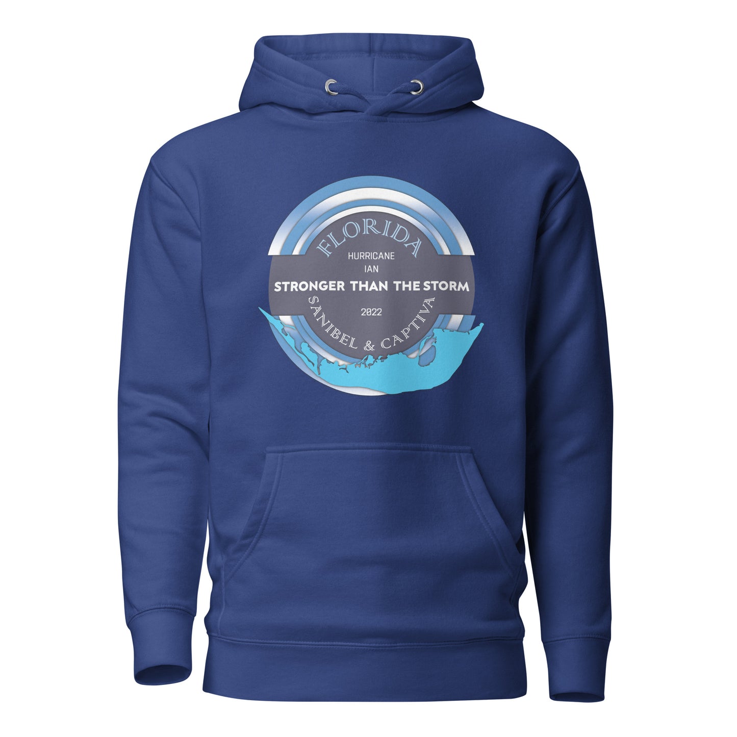 Sanibel Captiva Stronger Than The Storm Unisex Hoodie - Blue Design