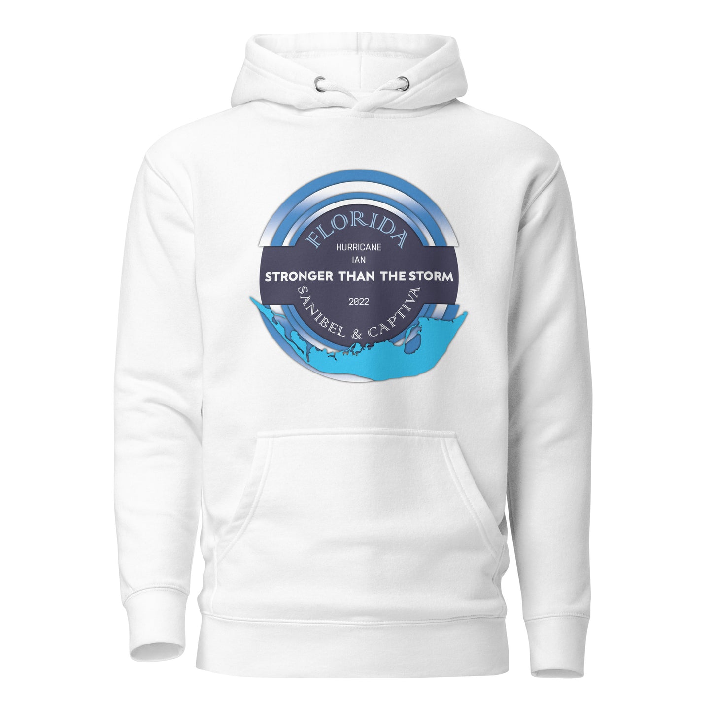 Sanibel Captiva Stronger Than The Storm Unisex Hoodie - Blue Design